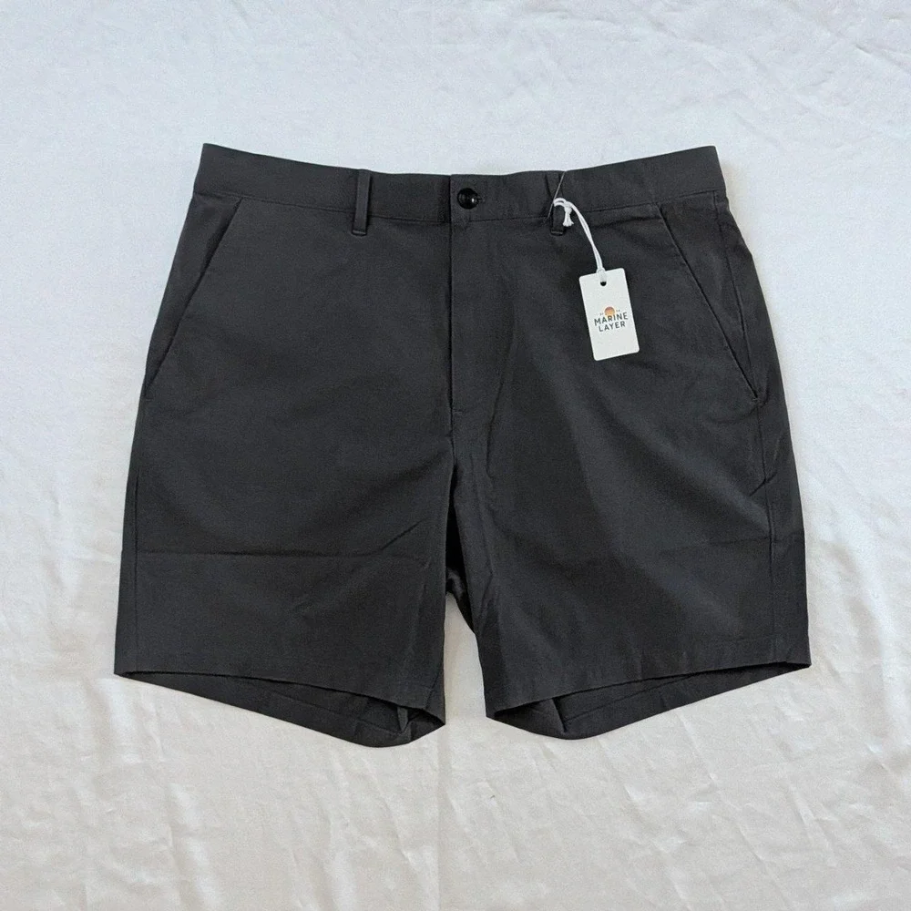 Marine Layer Men's Black Hybrid Shorts
